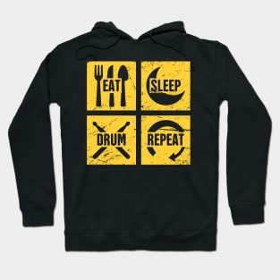 Eat, Sleep, Drum | Funny Percussion Drums Drummer Hoodie